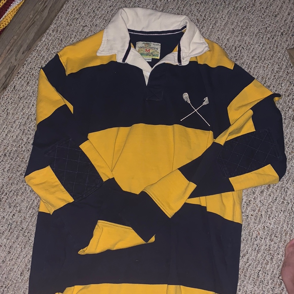 Navy Blue and Yellow Rugby Tee